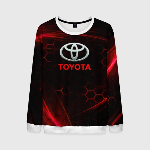 Мужской свитшот 3D [Toyota] Неоновые соты