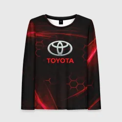 Женский лонгслив 3D [Toyota] Неоновые соты