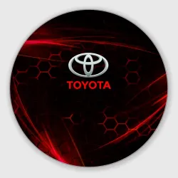 Круглый коврик для мышки [Toyota] Неоновые соты