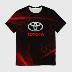 Мужская футболка 3D [Toyota] Неоновые соты
