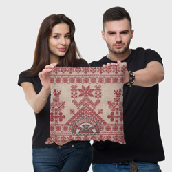 Подушка 3D Славянская вышивка Узоры Руси - фото 2
