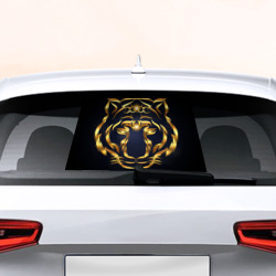 Наклейка на авто - для заднего стекла Золотой символ года Тигр