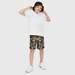 Детские спортивные шорты 3D Золотой символ года Тигр - фото 2