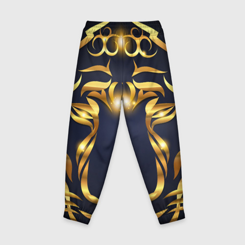 Детские брюки 3D Золотой символ года Тигр, цвет 3D печать - фото 2