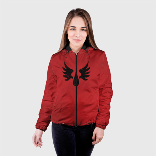 Женская куртка 3D Кровавые ангелы цвет легиона 9, цвет черный - фото 3