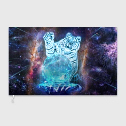 Флаг 3D Звездный тигр и космо-сфера