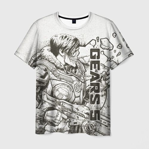 Мужская футболка с принтом Gears 5 Gears of War - Кейт Диаз, вид спереди №1