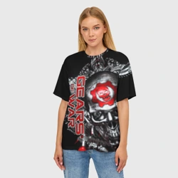 Женская футболка oversize 3D Gears of War Gears 5 - фото 2