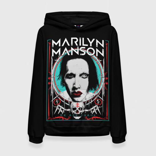 Женская толстовка 3D Marilyn Manson - We are chaos, цвет 3D печать