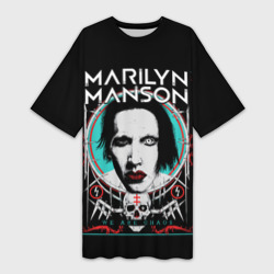 Платье-футболка 3D Marilyn Manson - We are chaos