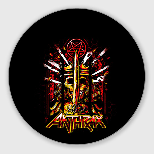 Круглый коврик для мышки Anthrax - For All Kings