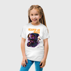 Детская футболка хлопок Велосипедист с косой - фото 2