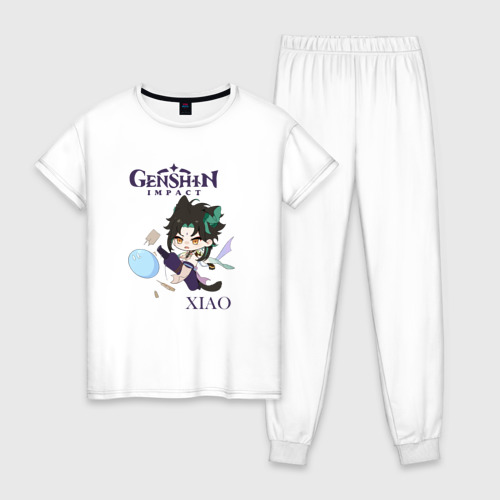 Женская пижама хлопок Genshin Impact Mini Xiao/Сяо