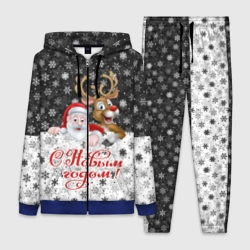 Женский костюм 3D С Новым Годом дед мороз и олень