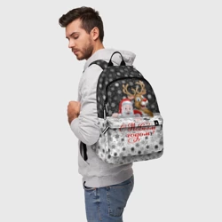 Рюкзак 3D С Новым Годом дед мороз и олень - фото 2