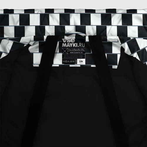 Женская зимняя куртка Oversize Шахматная Иллюзия Искажения, цвет черный - фото 7