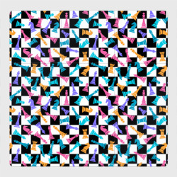 Магнитный плакат 3Х3 Разноцветные Шахматные Фигуры