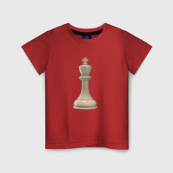 Детская футболка хлопок Шахматная фигура Белый король