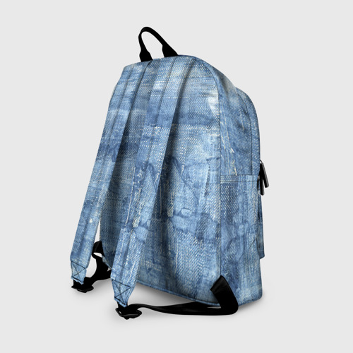 Рюкзак 3D с принтом Джинсовые мазки, вид сзади #1