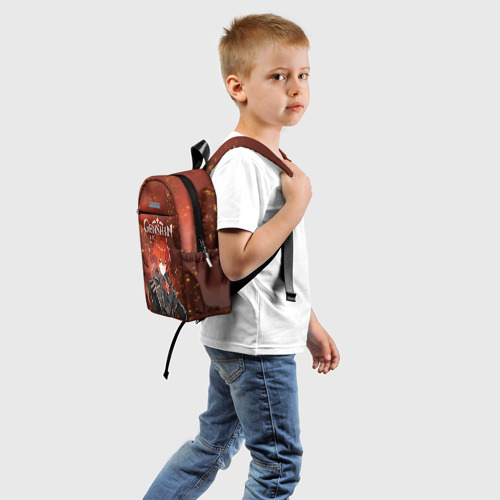 Детский рюкзак 3D с принтом ДИЛЮК ИЗ МОНДШТАДТА, вид сзади #1