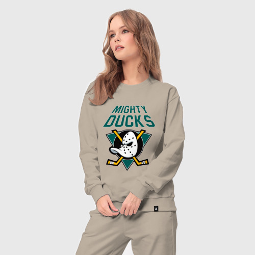 Женский костюм хлопок Анахайм Дакс, Mighty Ducks, цвет миндальный - фото 5