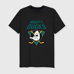 Мужская футболка хлопок Slim Анахайм Дакс, Mighty Ducks