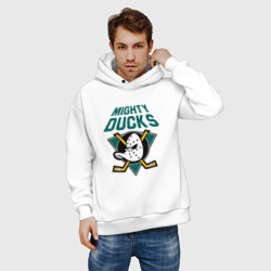 Мужское худи Oversize хлопок Анахайм Дакс, Mighty Ducks - фото 2