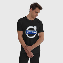 Мужская пижама хлопок Volvo, логотип - фото 2
