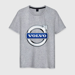 Мужская футболка хлопок Volvo, логотип