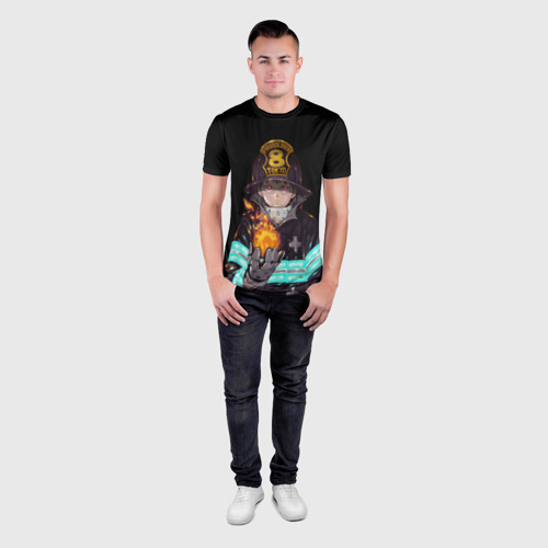 Мужская футболка 3D Slim Кусакабэ Синра Пламенная бригада, цвет 3D печать - фото 4