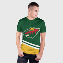 Мужская футболка 3D Slim Minnesota Wild NHL - фото 2