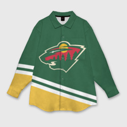 Женская рубашка oversize 3D Minnesota Wild NHL