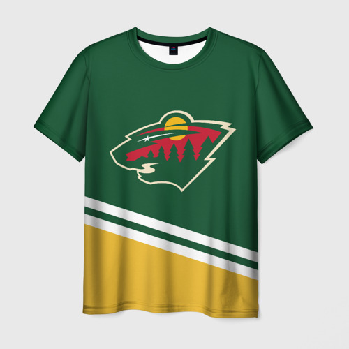 Мужская футболка с принтом Minnesota Wild NHL, вид спереди №1