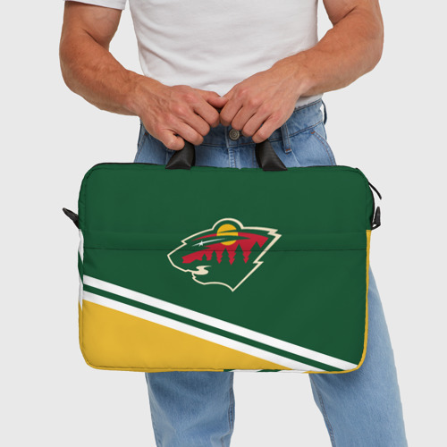 Сумка для ноутбука 3D Minnesota Wild NHL, цвет 3D печать - фото 5