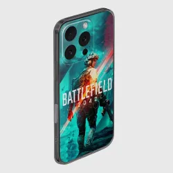 Чехол для iPhone 16 Pro силиконовый с защитой камеры Battlefield 2042 игровой арт - фото 2