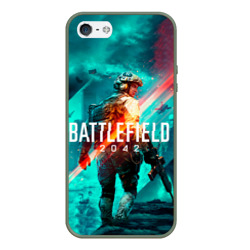 Чехол для iPhone 5/5S матовый Battlefield 2042 игровой арт