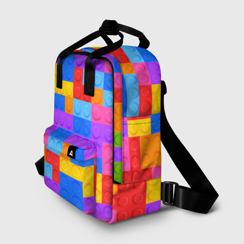 Женский рюкзак 3D с принтом Лего-го, фото на моделе #1