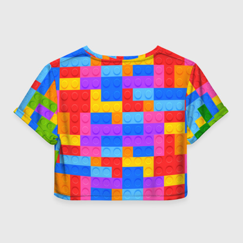 Женская футболка Crop-top 3D Лего-го, цвет 3D печать - фото 2