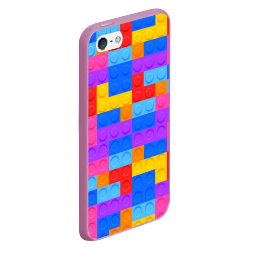 Чехол для iPhone 5/5S матовый Лего-го, цвет розовый - фото 3
