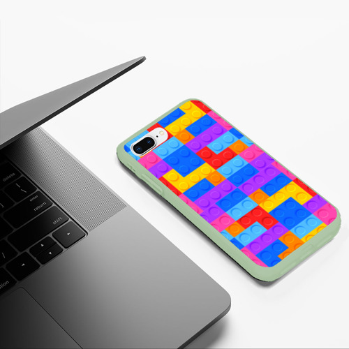 Чехол для iPhone 7Plus/8 Plus матовый Лего-го, цвет салатовый - фото 5