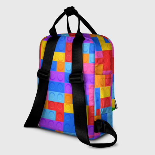 Женский рюкзак 3D с принтом Лего-го, вид сзади #1