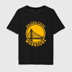 Мужская футболка хлопок Oversize Golden state Warriors NBA