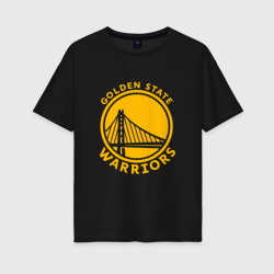 Женская футболка хлопок Oversize Golden state Warriors NBA