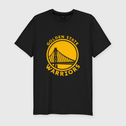 Мужская футболка хлопок Slim Golden state Warriors NBA