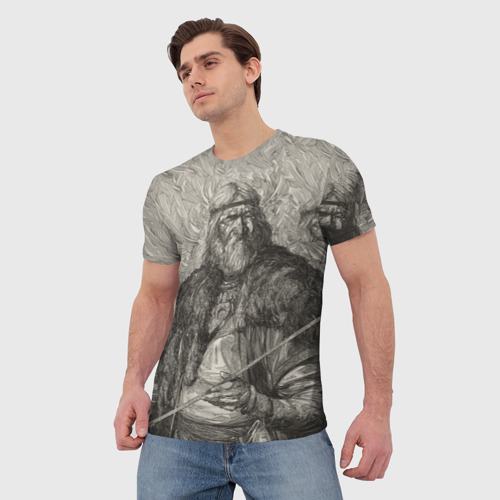 Мужская футболка 3D с принтом ScandinavianWarrior, фото на моделе #1