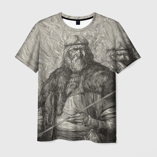 Мужская футболка 3D с принтом ScandinavianWarrior, вид спереди #2