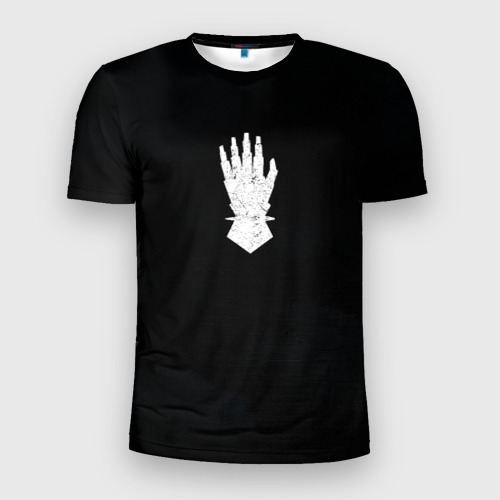 Мужская футболка 3D Slim с принтом Железные руки (цвета легиона), вид спереди #2