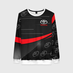Женский свитшот 3D Тойота Toyota red lines