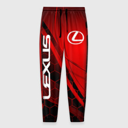 Мужские брюки 3D Lexus red geometry Лексус