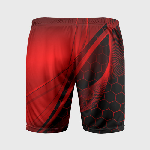 Мужские шорты спортивные Lexus red geometry Лексус, цвет 3D печать - фото 2